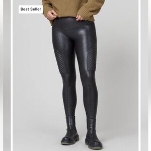 SPANX | Faux leather Moto style Leggins